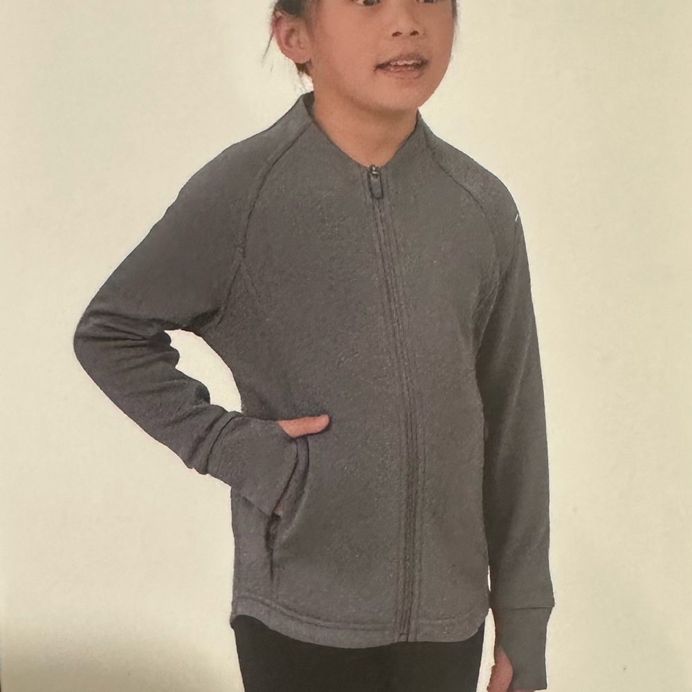 Tuff Athletics High Pile Fleece Jacket Gray S 7/8 Girl